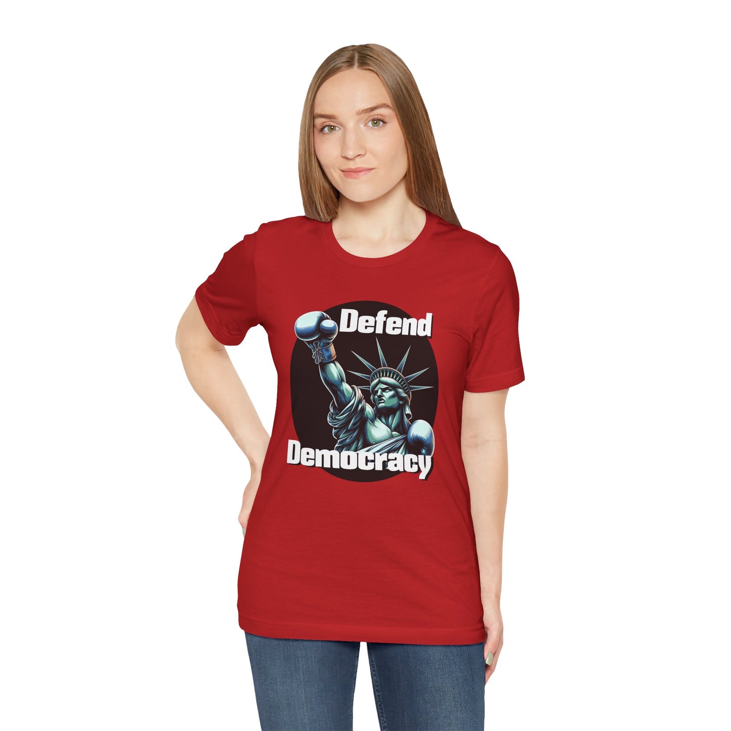 Defend Democracy Tee - Unisex Jersey Short Sleeve Shirt - Protest Wear - Activist Tee