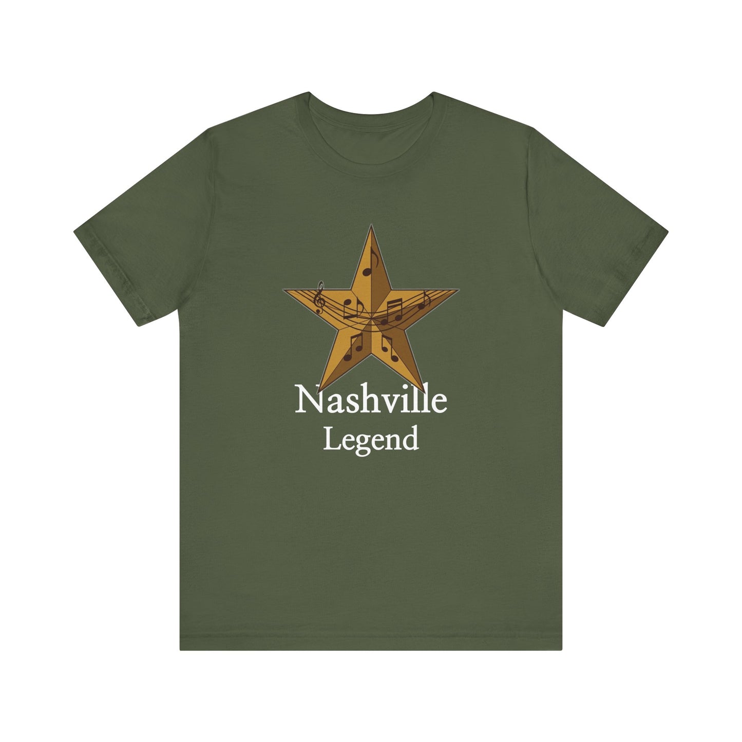 Nashville Legend Tee, Unisex Jersey T-Shirt, Country Music Apparel, Gift for Musicians, Nashville Souvenir, Western Style Clothing