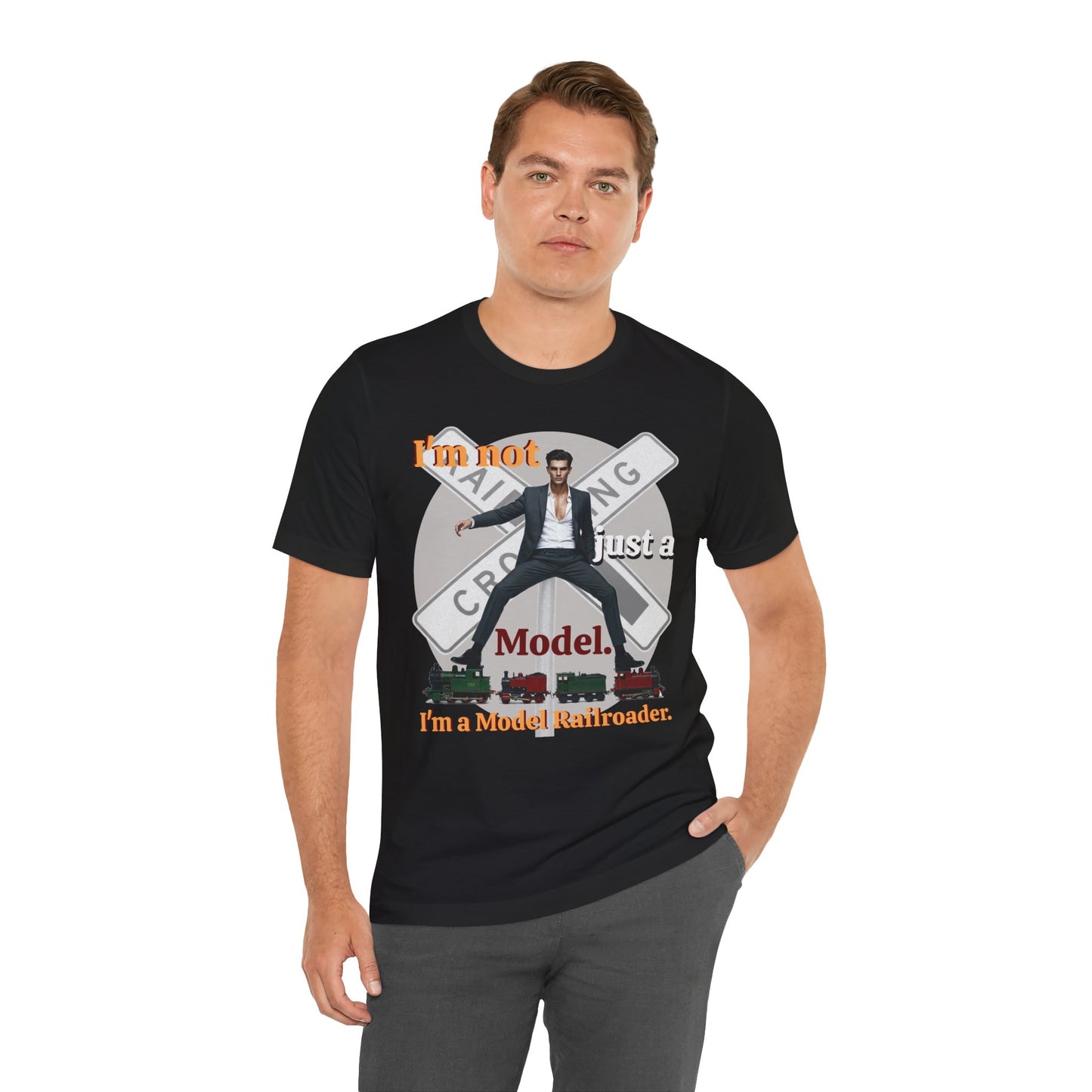 Funny Model Railroader Tee - Perfect Gift for Train Enthusiasts - Schmartypants