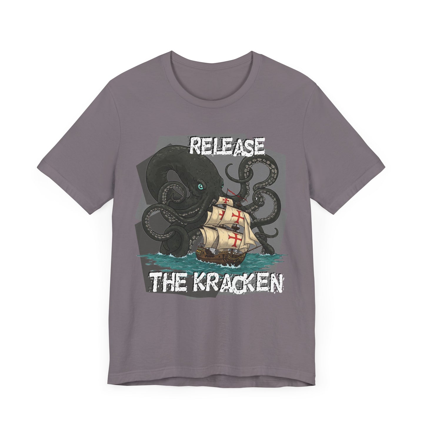 'Release The Kraken!' Tee - Unisex Short Sleeve Shirt, Nautical Tees, Pirate Fashion, Ocean Lover Gift, Funny T-Shirt, Sea Creature Shirt, Great for Gamers - Schmartypants