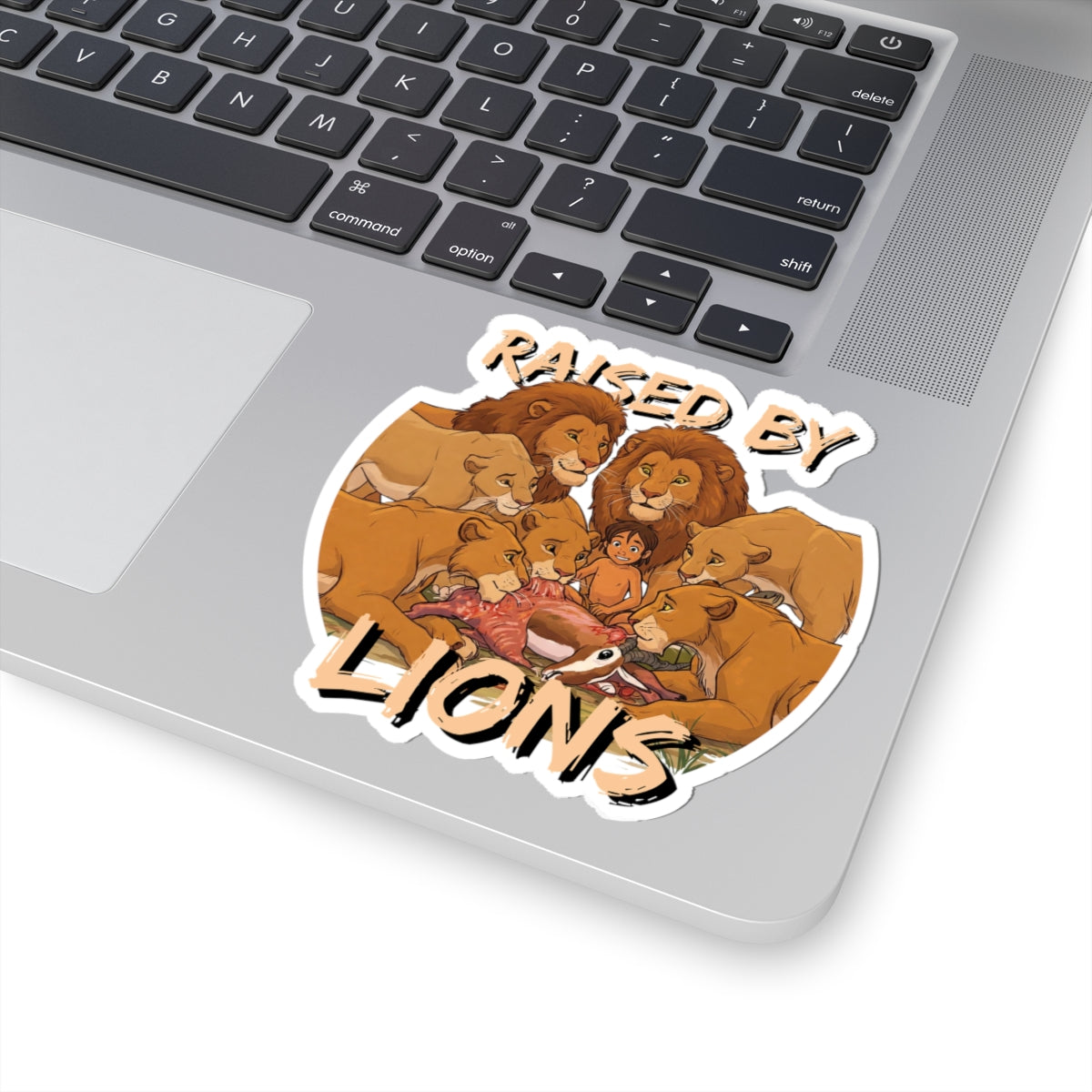 Raised by Lions Kiss-Cut Stickers - Embrace Adventure & Wilderness - Schmartypants