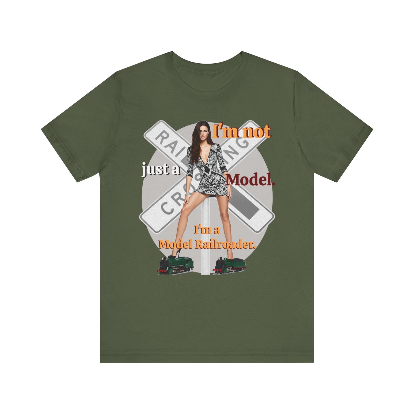Railroad Model Unisex Tee, Train Lover Gift, Funny 'Model Railroader' Shirt, Model Railroading Apparel, Unique Graphic T-Shirt - Schmartypants
