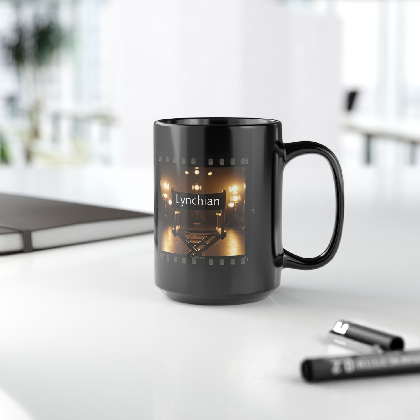 'Lynchian' Cinema Black Mug - 11oz & 15oz | Perfect Gift for Movie Lovers and Film Students, David Lynch Fans - Schmartypants
