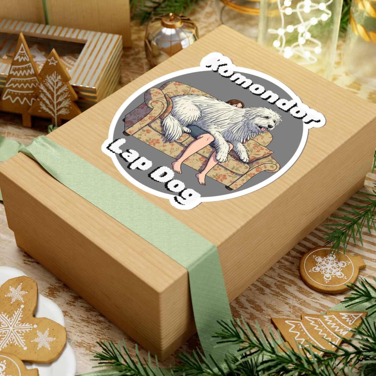 Funny Komondor Lap Dog Kiss-Cut Stickers for Dog Lovers - Perfect for Laptops & Water Bottles, Stocking Stuffer - Schmartypants