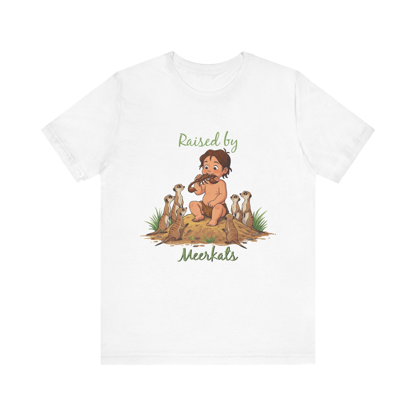 Funny 'Raised by Meerkats' Unisex Tee for Meerkat and Wildlife Lovers - Schmartypants