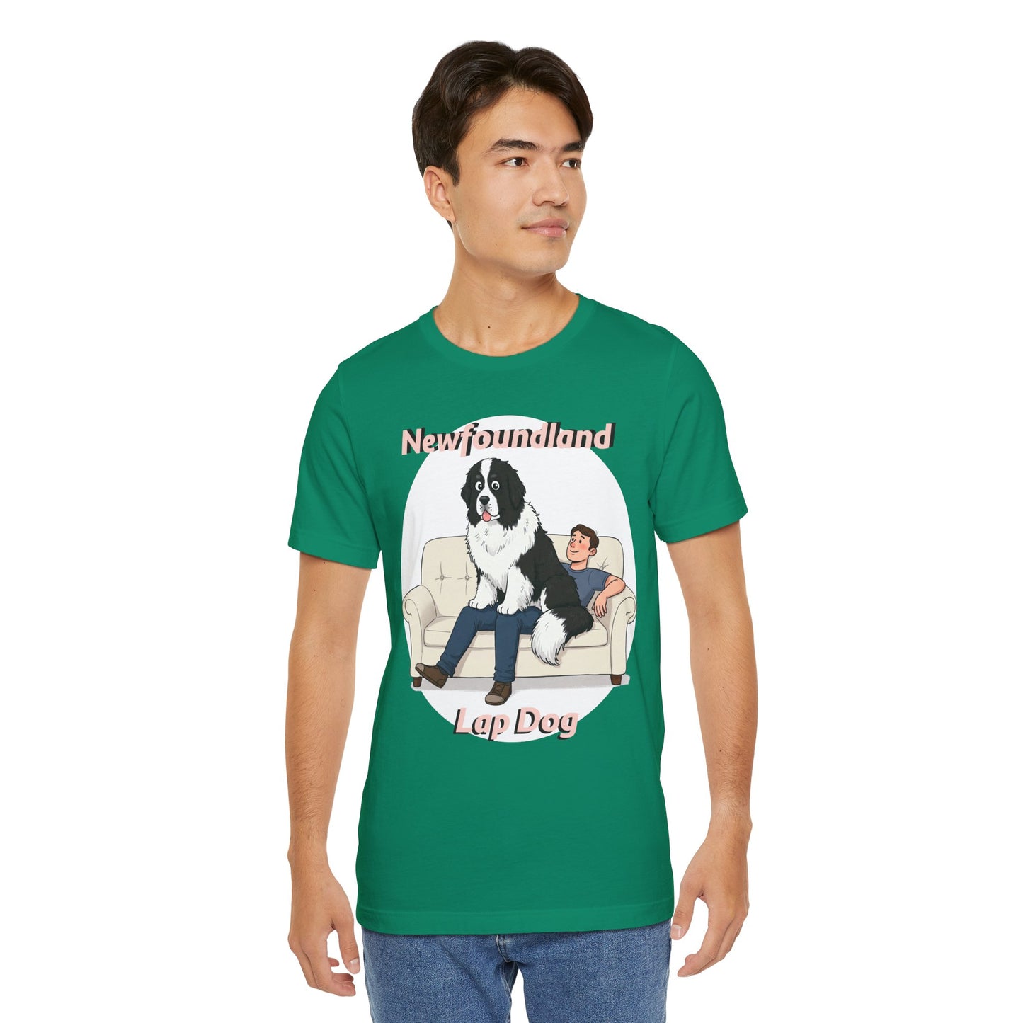 Hilarious Newfoundland Lap Dog Tee - Cozy Unisex Jersey Short Sleeve Shirt for Dog Lovers - Schmartypants
