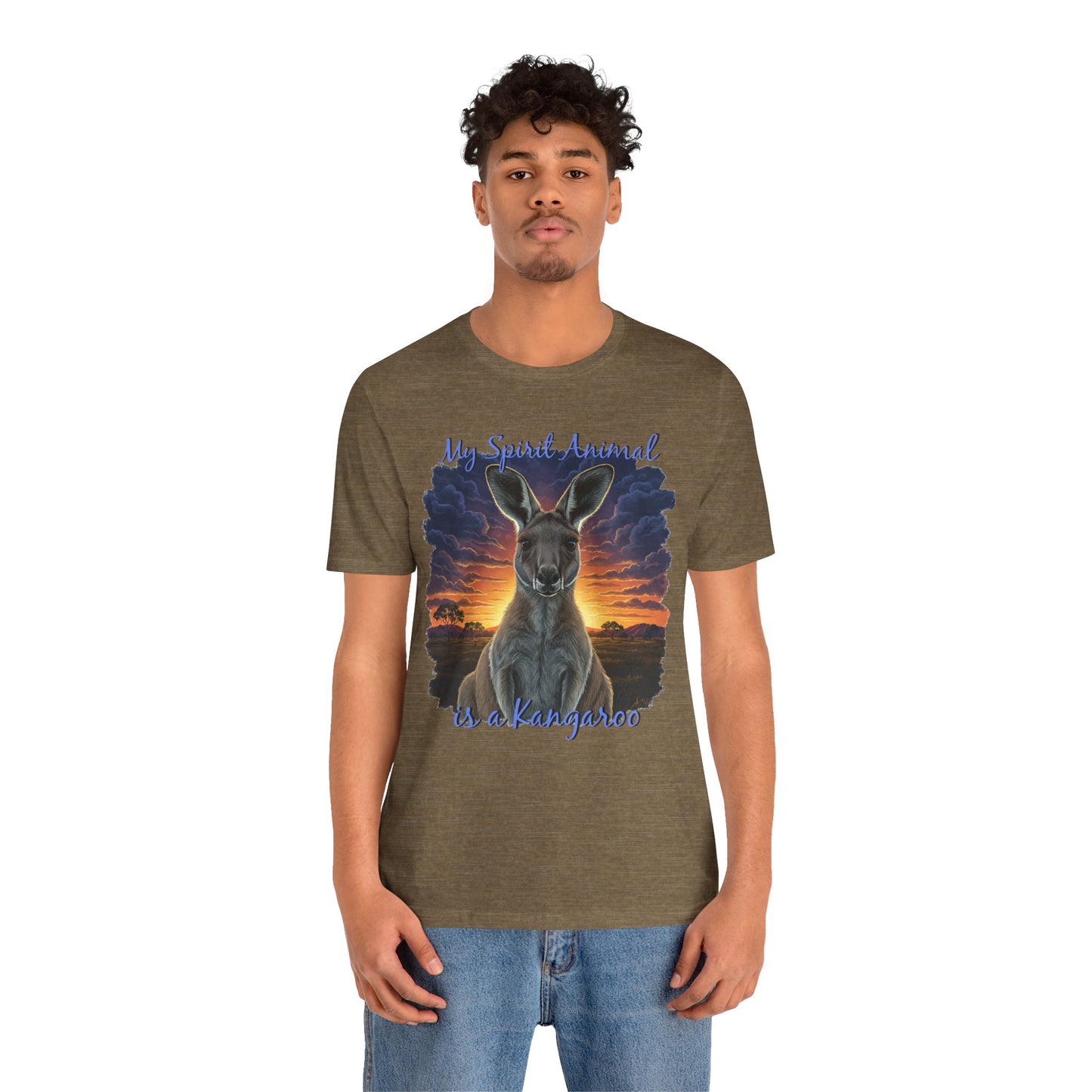 'My Spirit Animal is a Kangaroo' Tee - Unisex Jersey Short Sleeve T-Shirt for Wildlife Lovers, Aussies - Schmartypants
