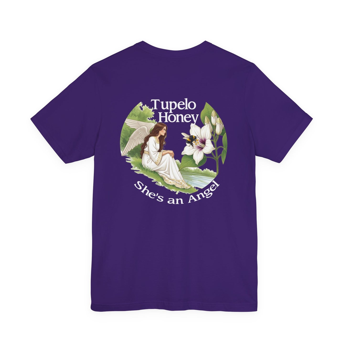 Elegant Tupelo Honey Unisex Tee, Angel Van Morrison Song Inspired Shirt, Concert-Goers Gift, Double-Sided Blossom Tee, Music Fans Present,