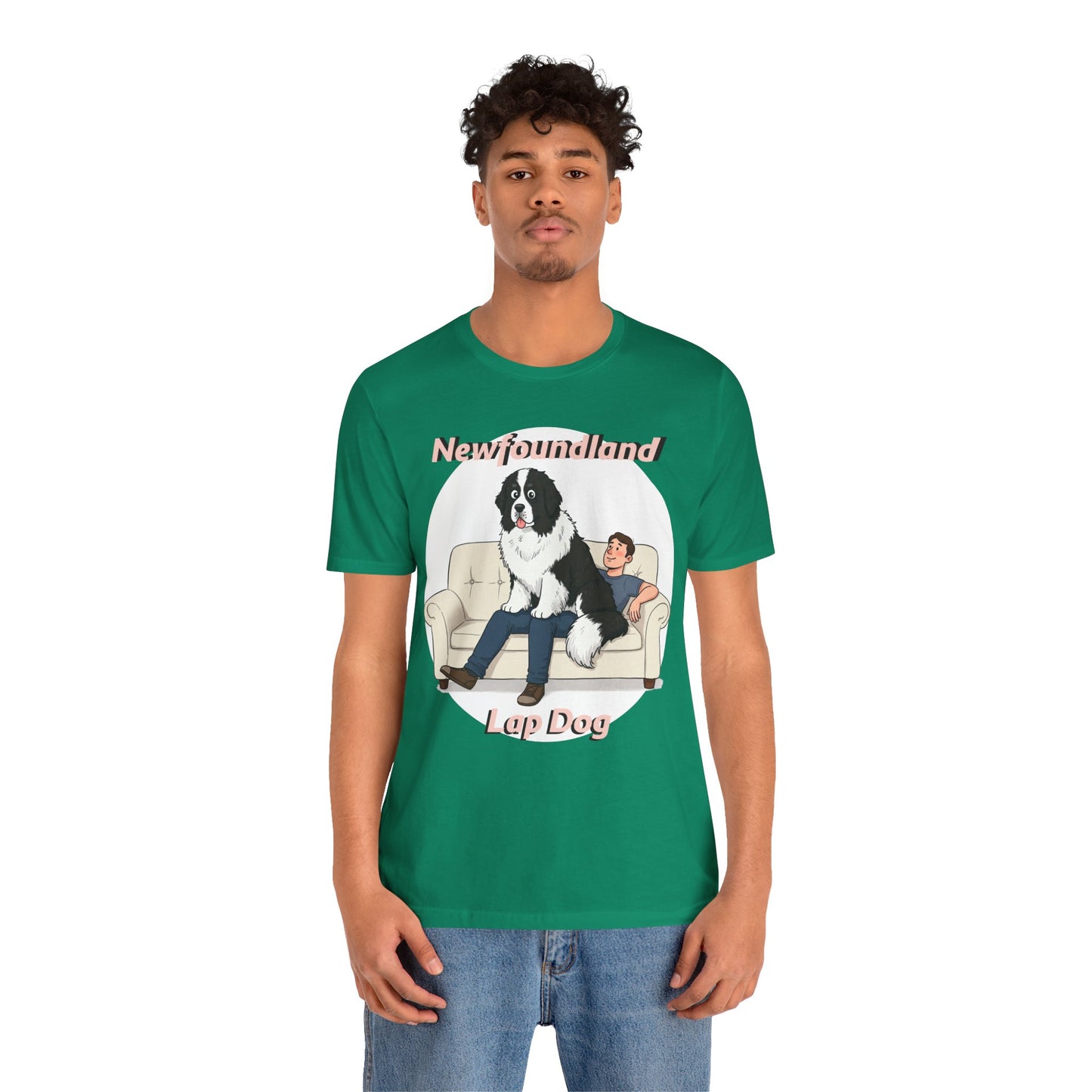 Hilarious Newfoundland Lap Dog Tee - Cozy Unisex Jersey Short Sleeve Shirt for Dog Lovers - Schmartypants