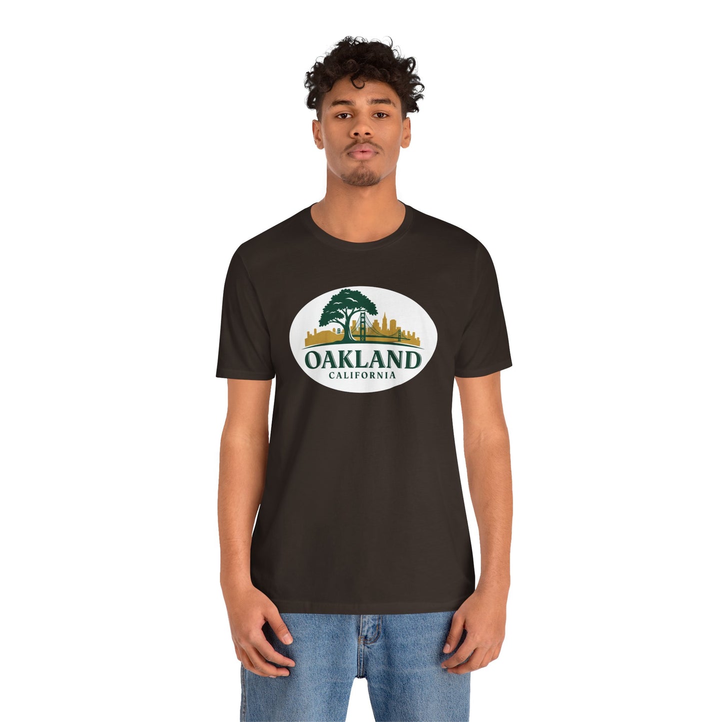 Oakland Cityscape Unisex Jersey Tee, Casual Wear, Gifts for Him/Her, Summer Fashion, Oakland California T-Shirt, Oakland Souvenir