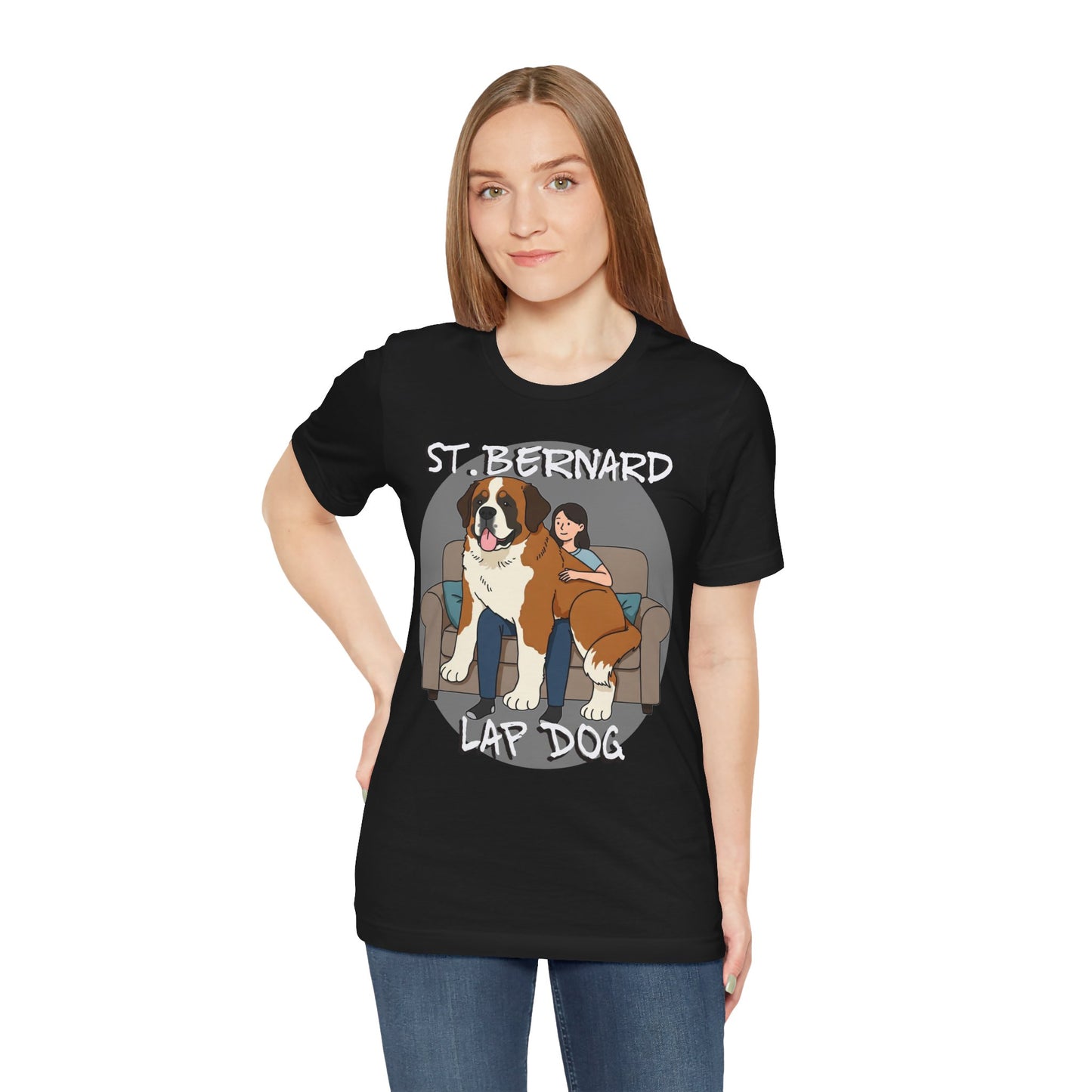 Funny St. Bernard Lap Dog Tee - Unisex Jersey Short Sleeve Tee for Dog Lovers - Schmartypants