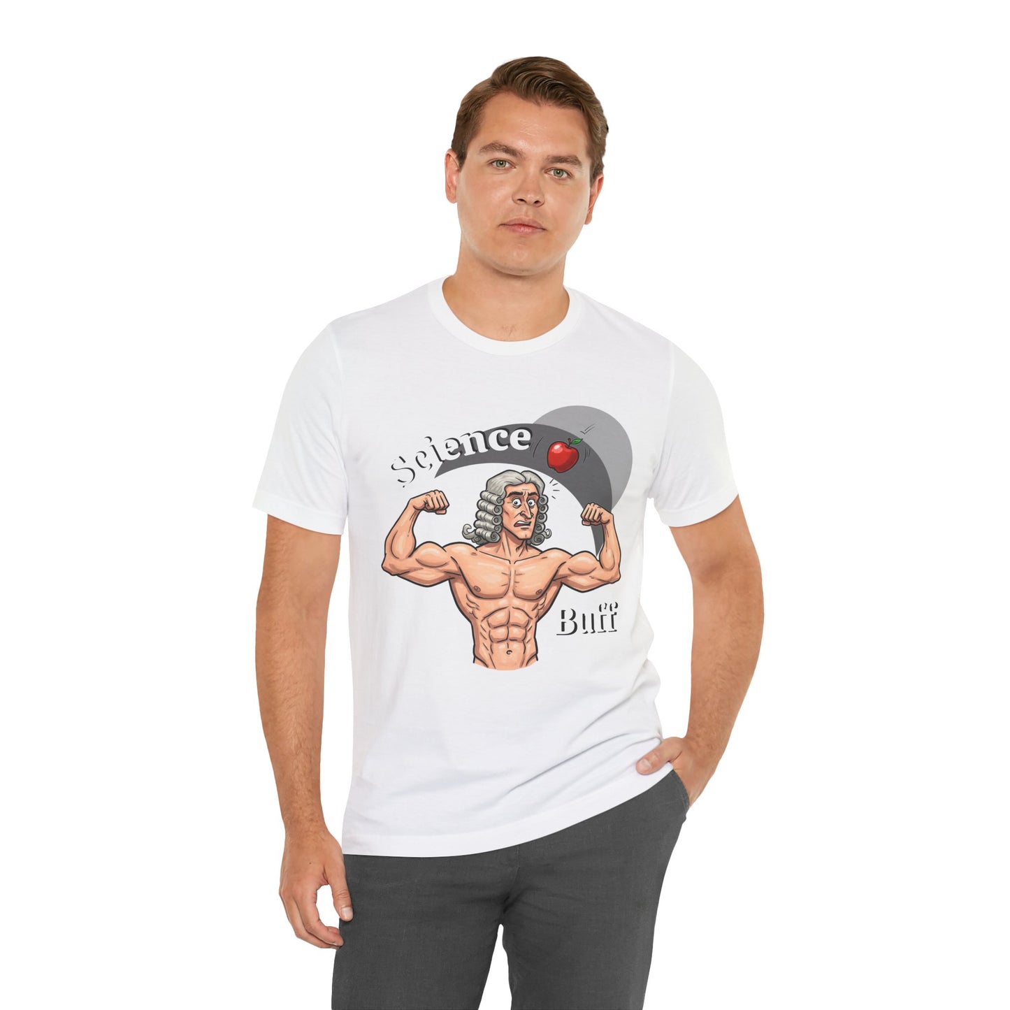 Funny 'Science Buff' Unisex Tee, Funny Science Shirt, Gift for STEM Lovers, Academic Humor T-Shirt, Geeky Top, Science Enthusiast Apparel, Sir Isaac Newton Fans - Schmartypants