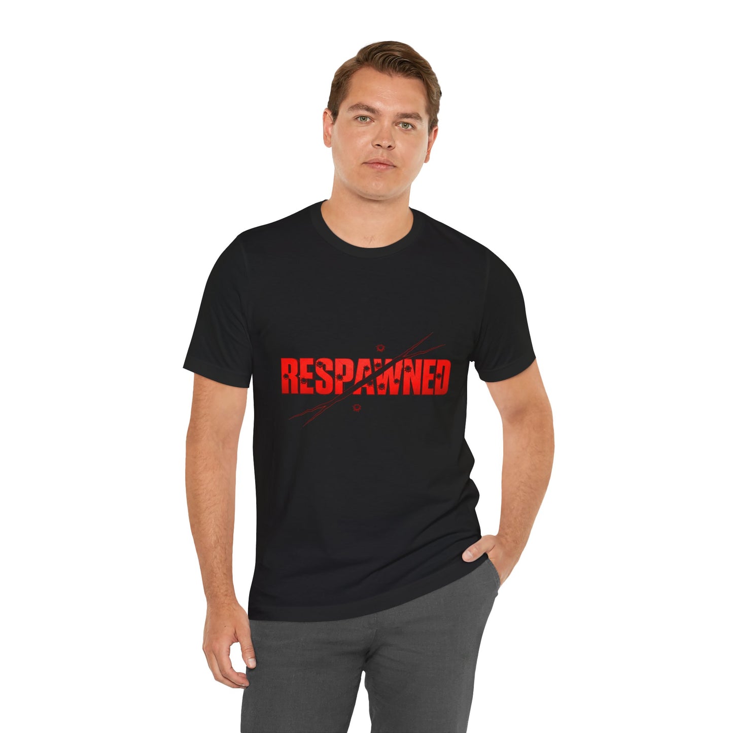 Respawned Gaming Short Sleeve Tee | Unisex, Casual Wear, Gamer Shirt, Gift for Gamers, Black T-Shirt