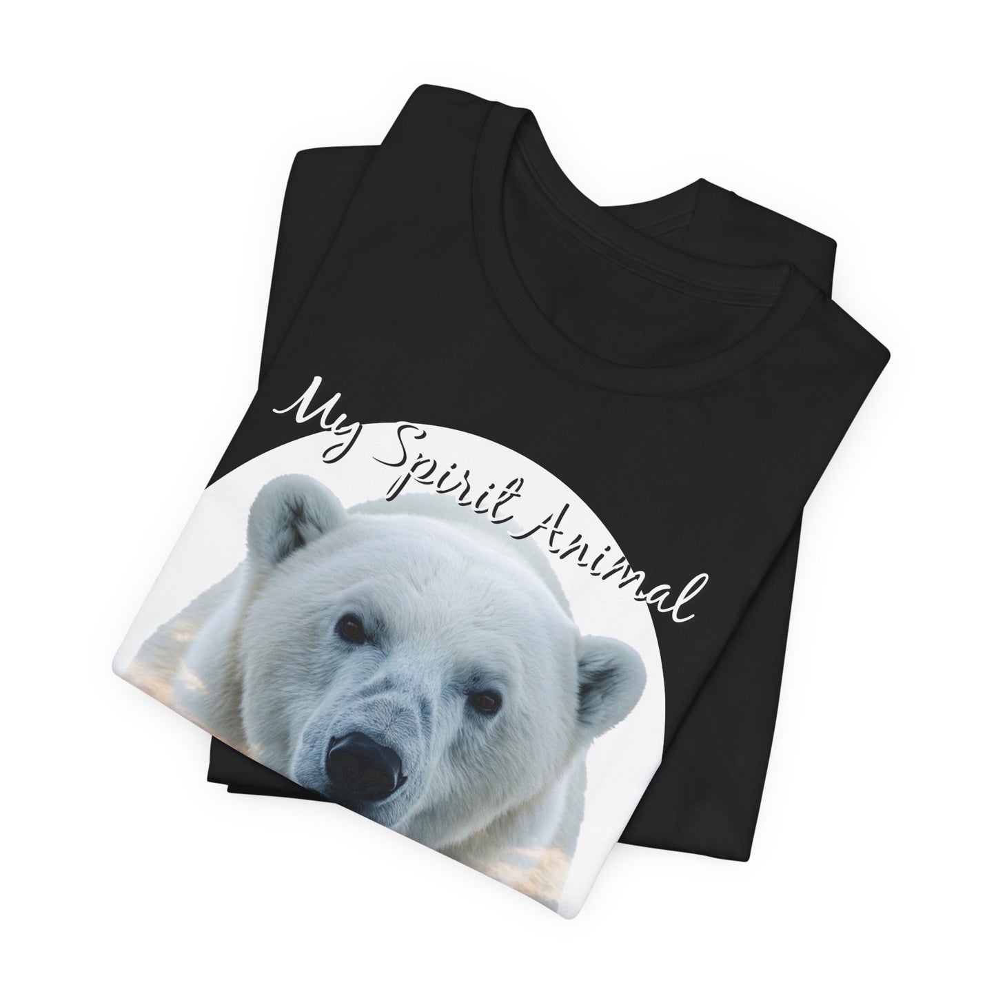 Polar Bear Tee, My Spirit Animal, Wildlife Lover Gift, Alaskan Traveler Shirt, Nature Enthusiast Top, Arctic Wildlife Apparel