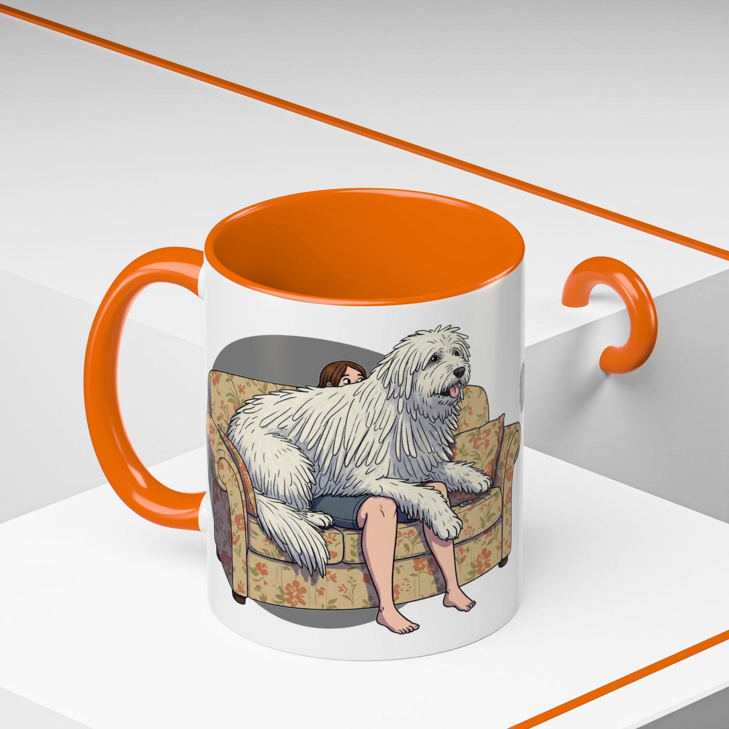 Komondor Lap Dog Coffee Mug - Funny Pet Lovers Gift - 11oz & 15oz - Schmartypants