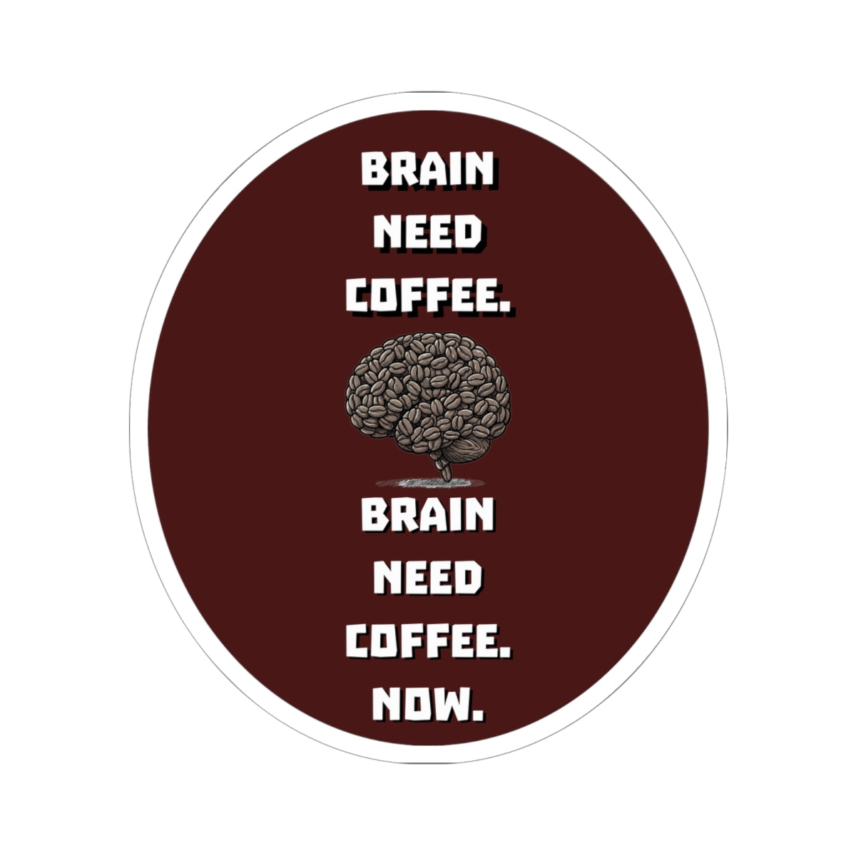 Funny Coffee Lovers Kiss-Cut Sticker - Schmartypants