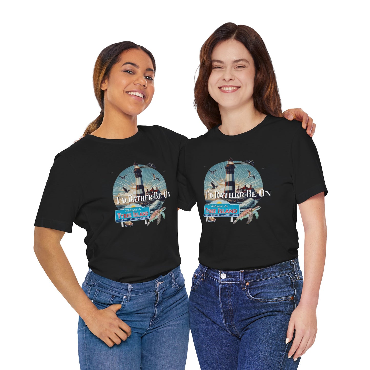 Tybee Island Georgia Unisex Jersey Tee, Laid-Back Beach Lighthouse Shirt, Island Lifestyle Apparel, Coastal Vacation Souvenir Top, Beach