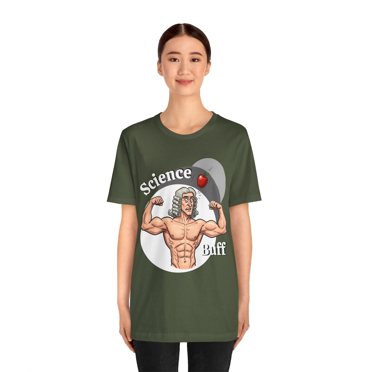 Funny 'Science Buff' Unisex Tee, Funny Science Shirt, Gift for STEM Lovers, Academic Humor T-Shirt, Geeky Top, Science Enthusiast Apparel, Sir Isaac Newton Fans - Schmartypants