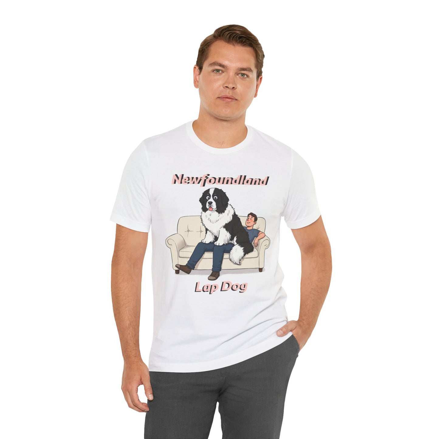 Hilarious Newfoundland Lap Dog Tee - Cozy Unisex Jersey Short Sleeve Shirt for Dog Lovers - Schmartypants