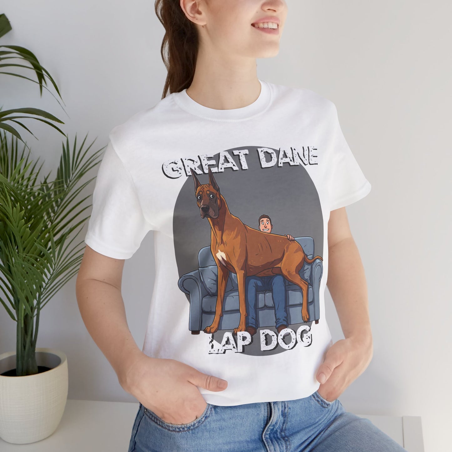 Great Dane Lap Dog Unisex Tee - Hilarious Dog Lover Graphic T-Shirt - Schmartypants