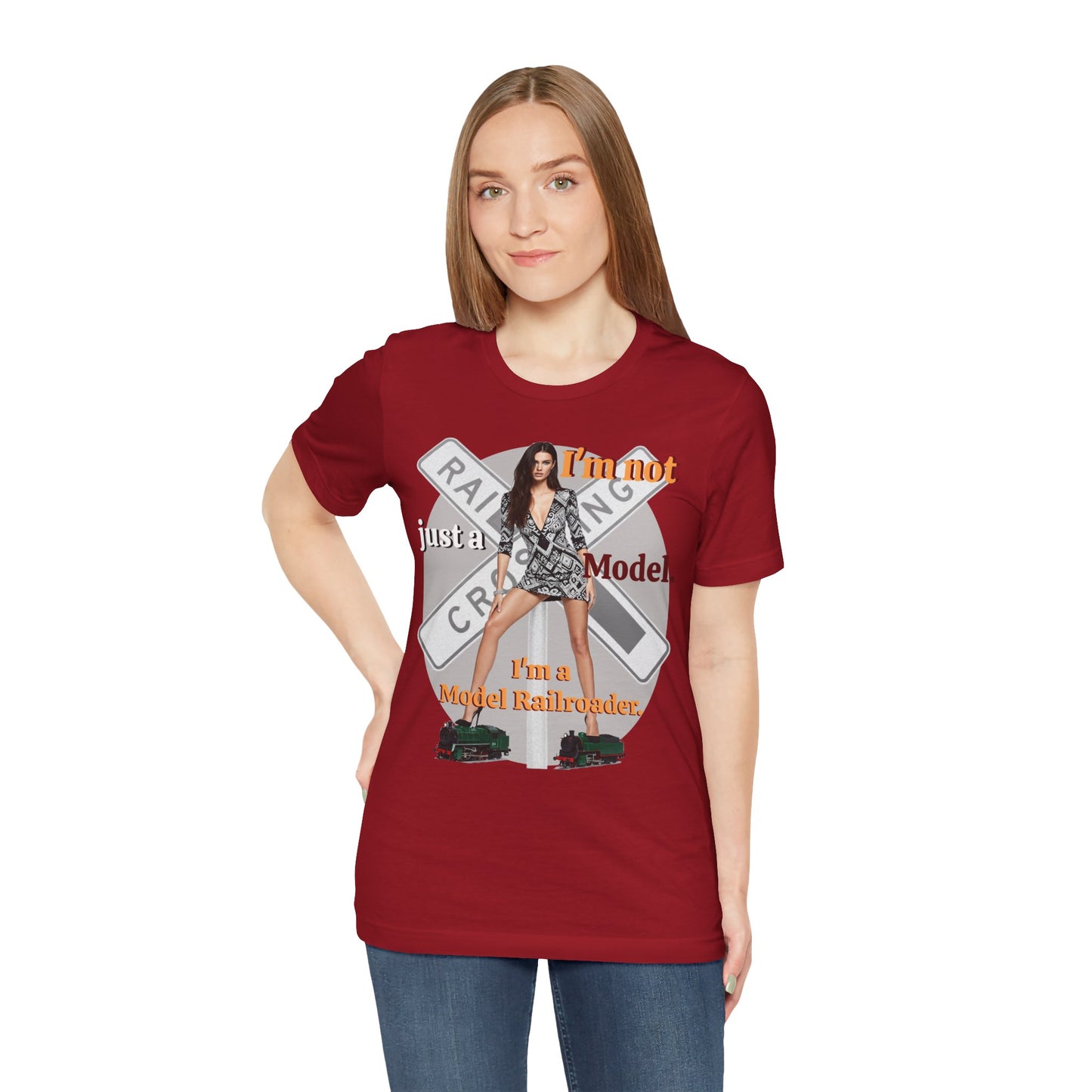 Railroad Model Unisex Tee, Train Lover Gift, Funny 'Model Railroader' Shirt, Model Railroading Apparel, Unique Graphic T-Shirt - Schmartypants