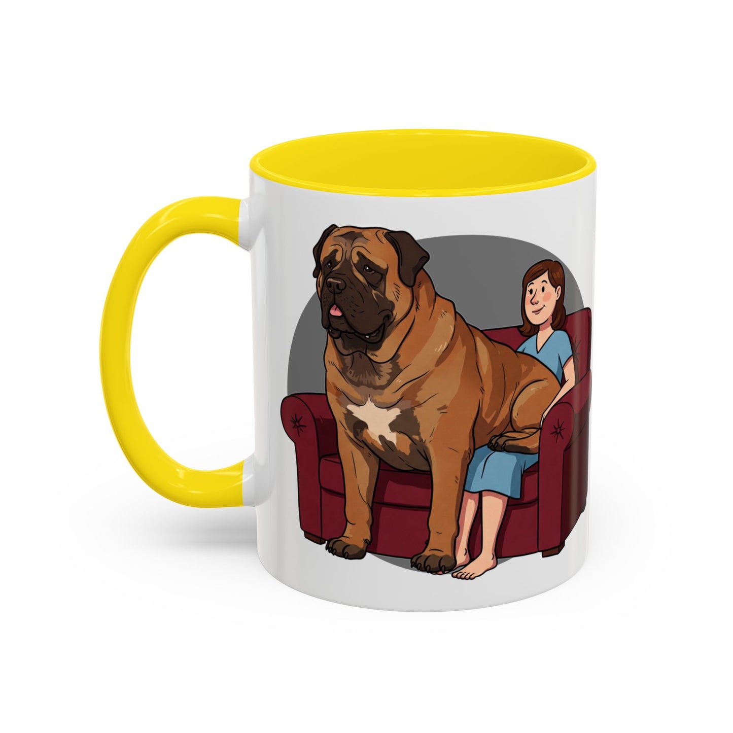 Mastiff Lap Dog Accent Coffee Mug - Perfect Funny Gift for Dog Lovers, Mastiff Breeders - Schmartypants