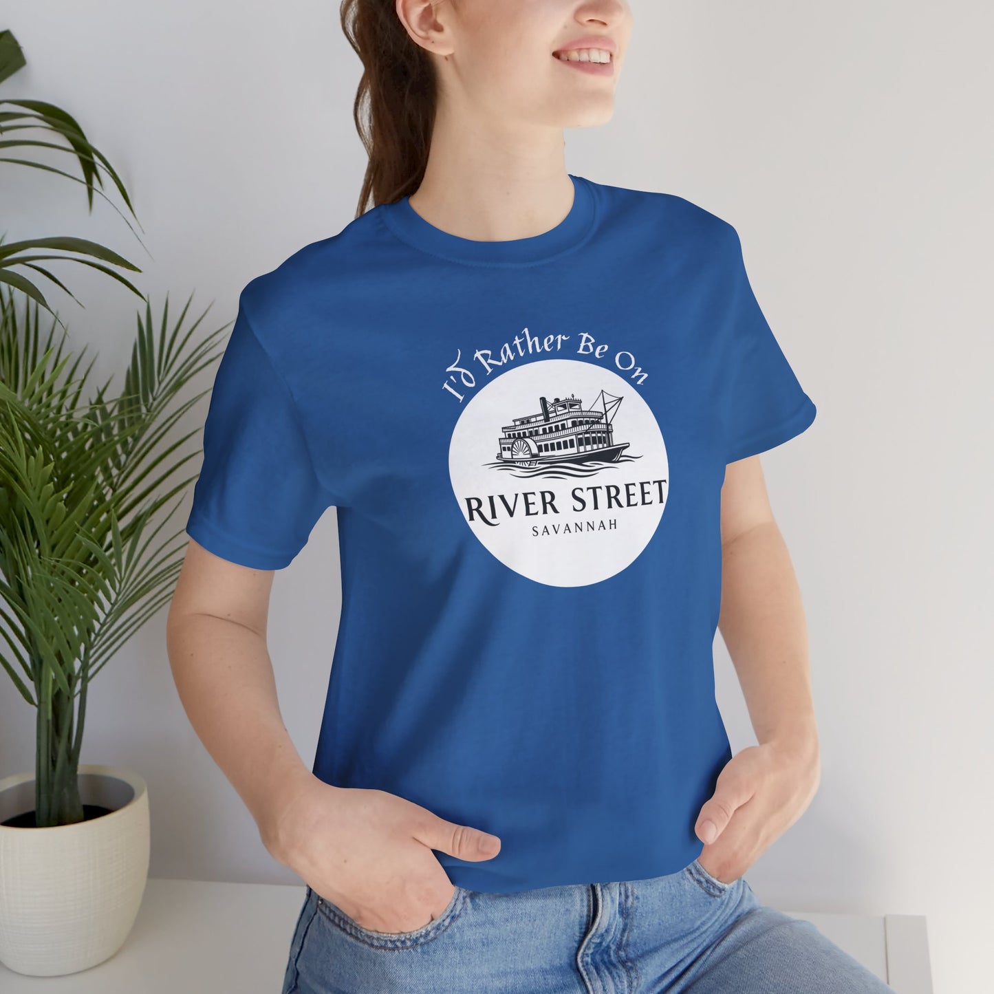 Savannah River Street Tee - I'd Rather Be On River Street, Casual T-Shirt, Travel Lover Gift, Summer Wear, Vacation Apparel, Unique Souvenir