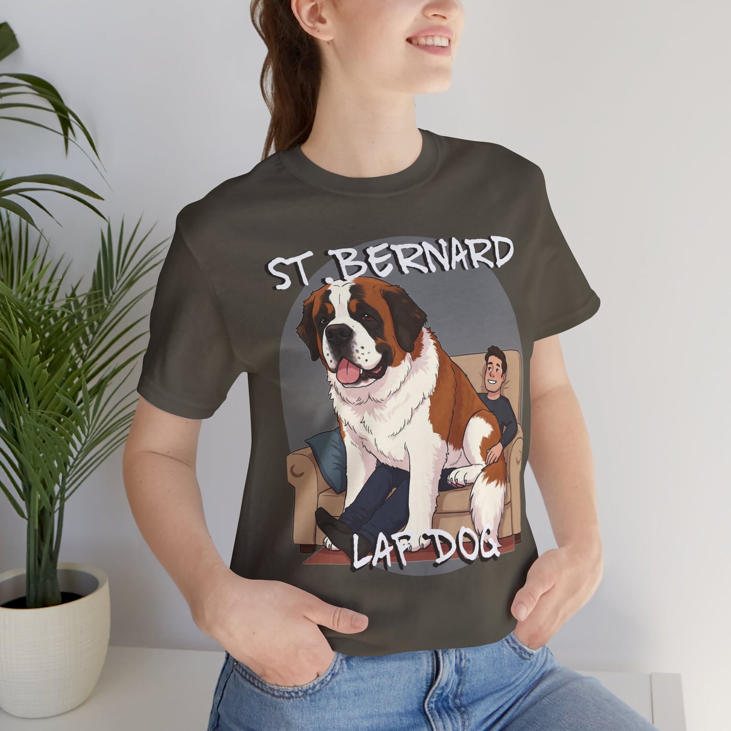 St. Bernard Funny Dog Tee - Unisex Jersey Short Sleeve T-Shirt - Schmartypants