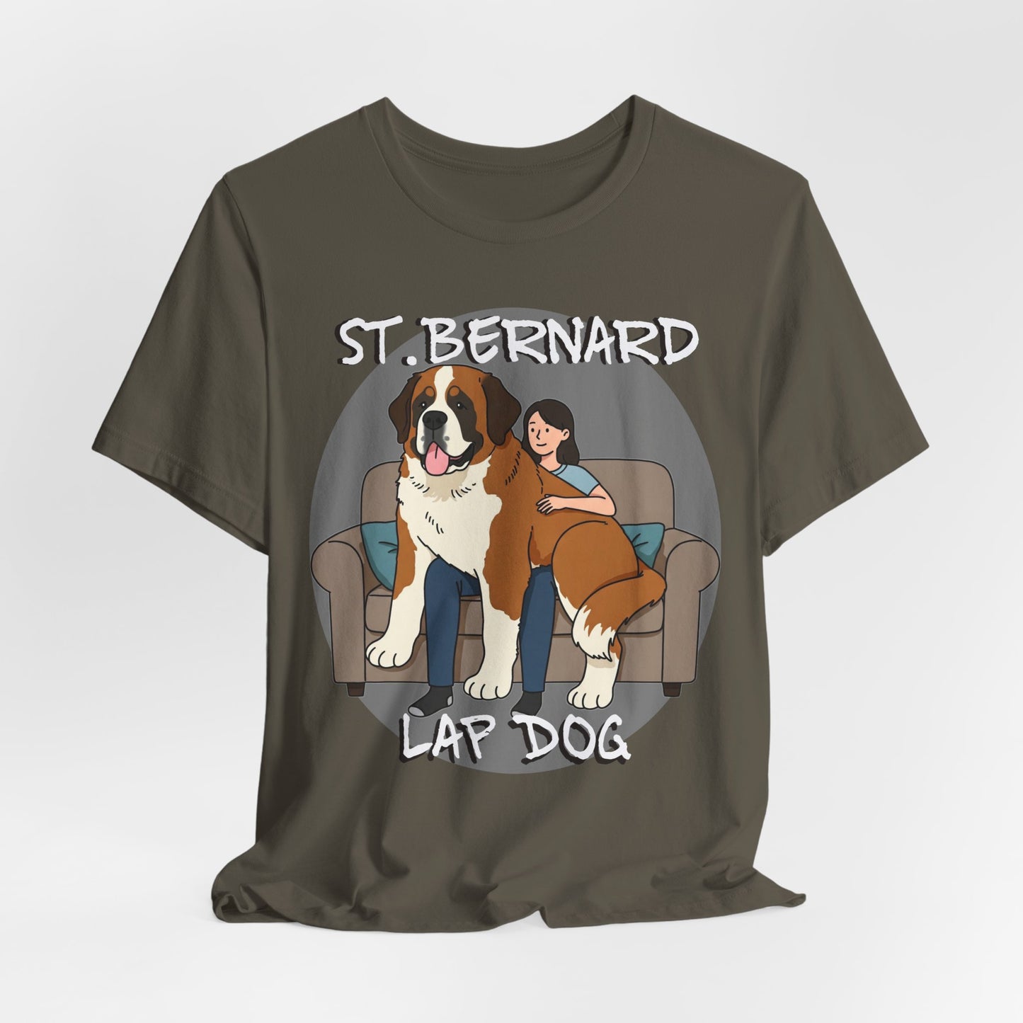 Funny St. Bernard Lap Dog Tee - Unisex Jersey Short Sleeve Tee for Dog Lovers - Schmartypants