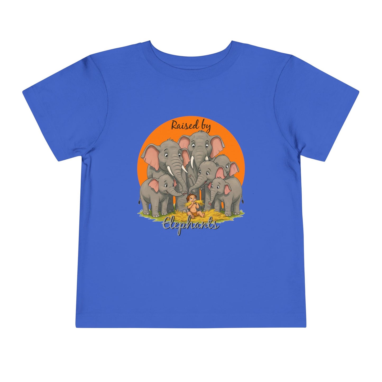 Toddler Elephant Tee - Cute Funny Kids Shirt, Gift for Animal Lovers, Raised by Elephants, Playtime Outfit, Birthday Gift, Toddler Apparel - Schmartypants