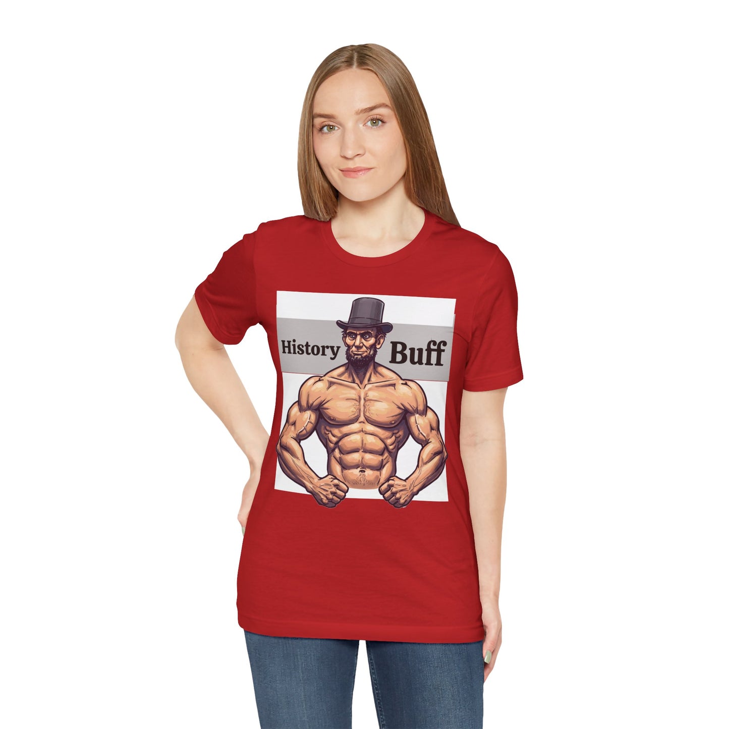History Buff Unisex Jersey Short Sleeve Tee – Funny, Quirky Tee for History Lovers, Abe Lincoln Gift - Schmartypants