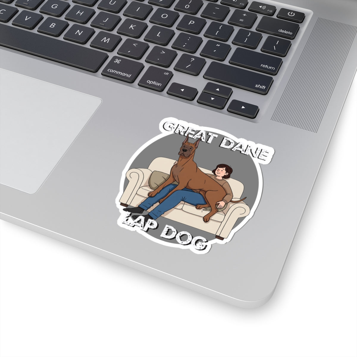 Great Dane Lap Dog, Hilarious Kiss-Cut Stickers - Schmartypants