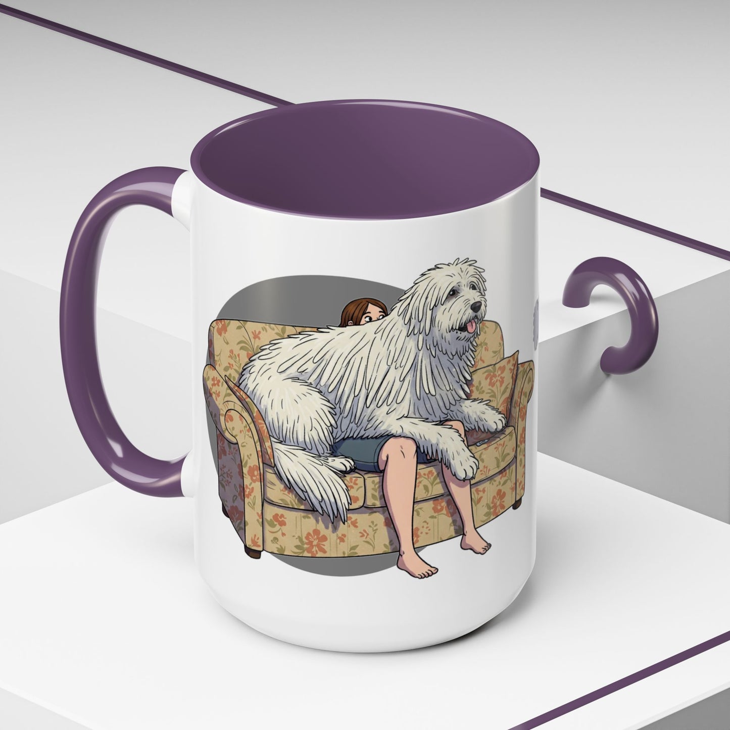 Komondor Lap Dog Coffee Mug - Funny Pet Lovers Gift - 11oz & 15oz - Schmartypants
