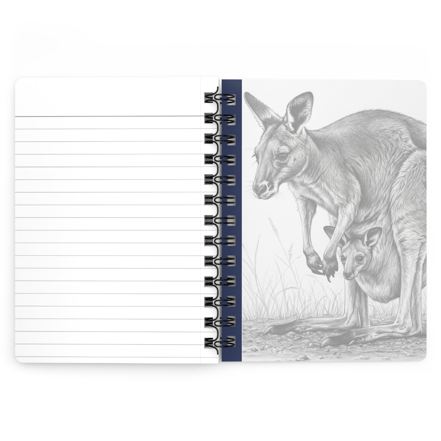 Kangaroo Spiral Bound Journal - Beautiful Nature-Inspired Notebook for Animal Lovers, Roos, Australian Travel Journal - Schmartypants