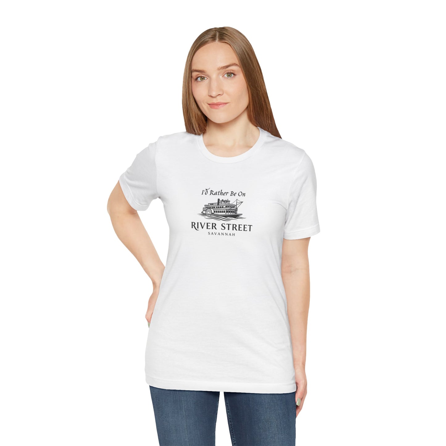 Savannah River Street Tee - I'd Rather Be On River Street, Casual T-Shirt, Travel Lover Gift, Summer Wear, Vacation Apparel, Unique Souvenir