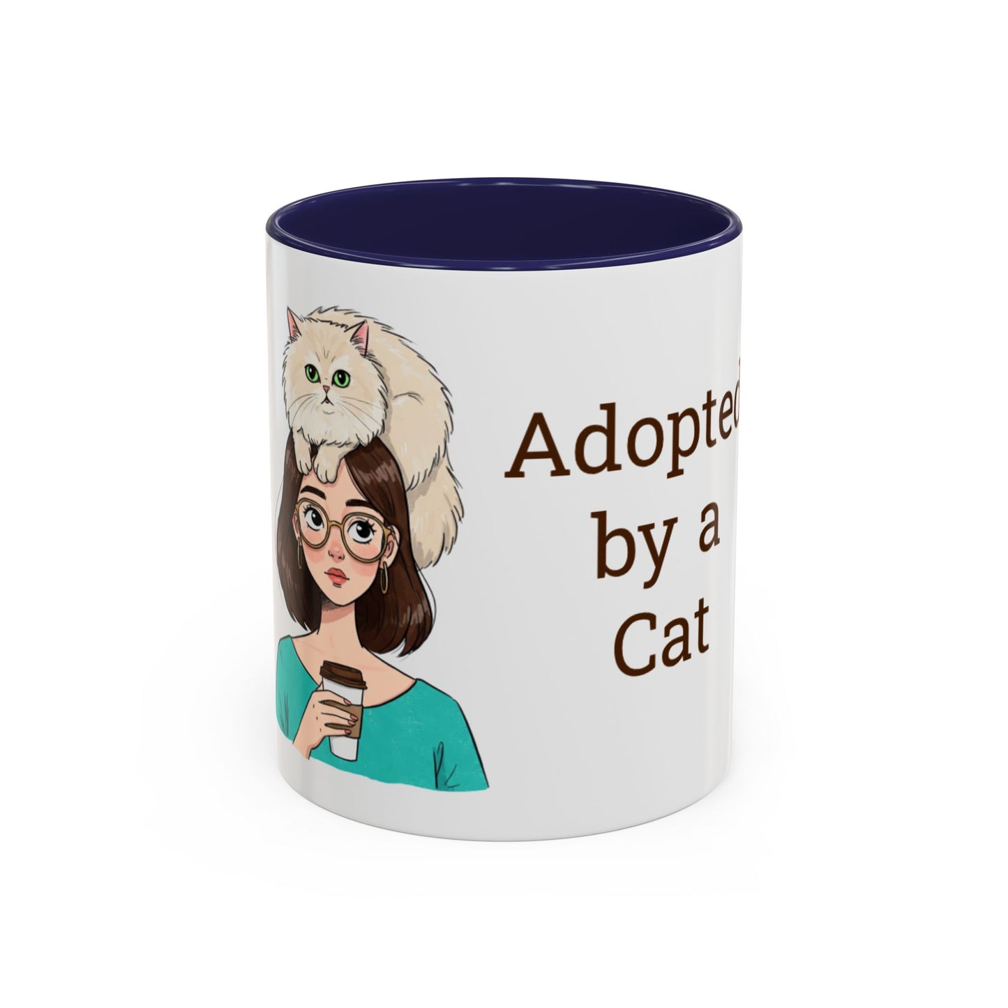 Adopted by a Cat Accent Coffee Mug - Perfect Gift for Cat Lovers - Funny Cat - Feline Humor - Schmartypants