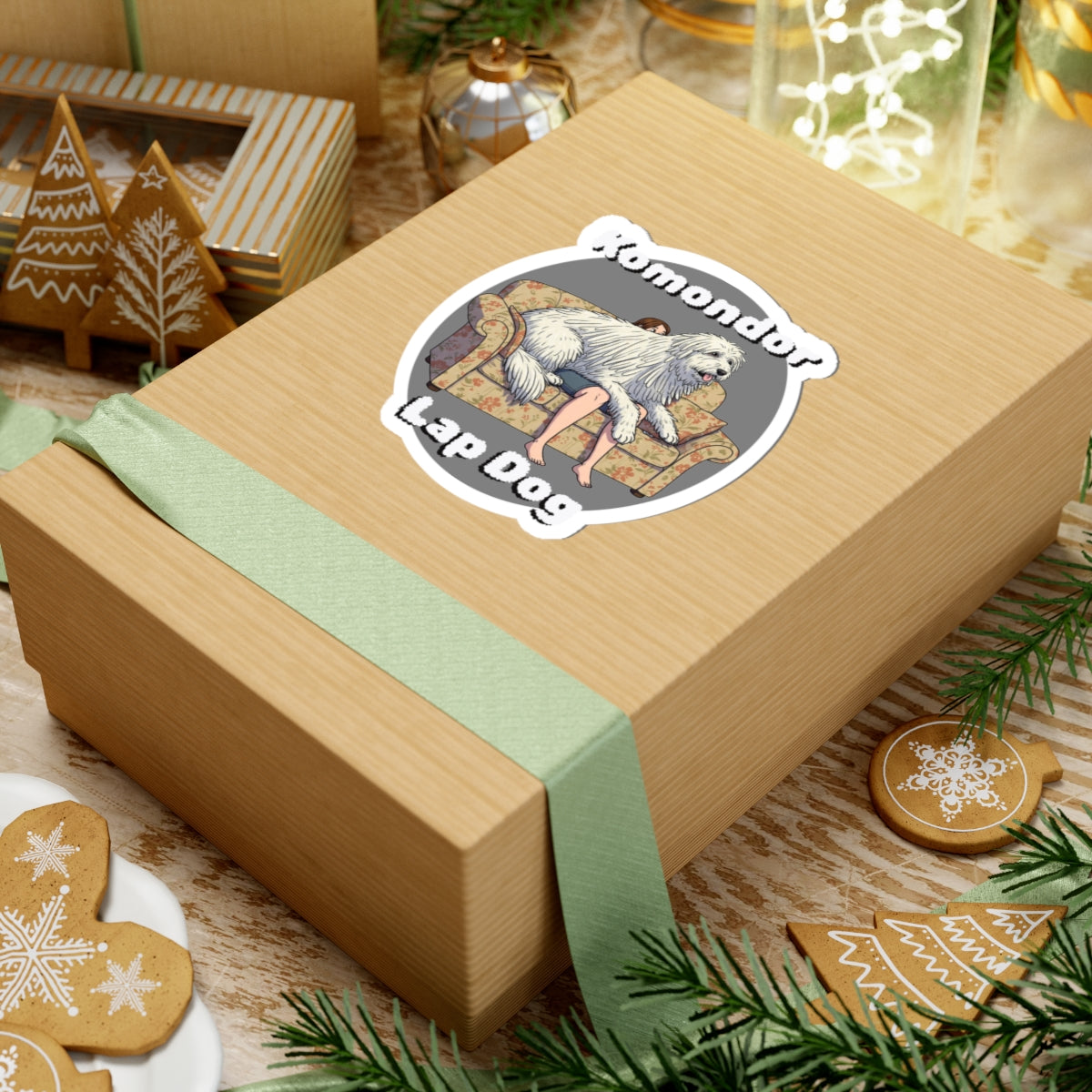 Funny Komondor Lap Dog Kiss-Cut Stickers for Dog Lovers - Perfect for Laptops & Water Bottles, Stocking Stuffer - Schmartypants