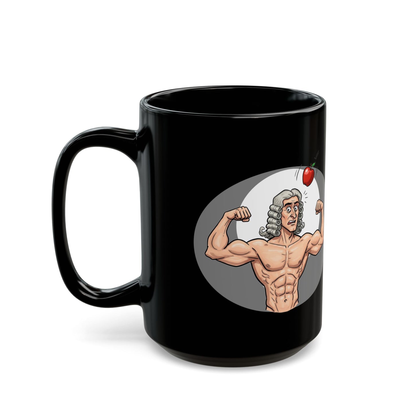 Science Buff Black Mug, Gift for Science Lovers, Geeky Coffee Cup, Funny Mug for Nerds, Unique Birthday Present, Isaac Newton Fans, 11oz/15oz - Schmartypants