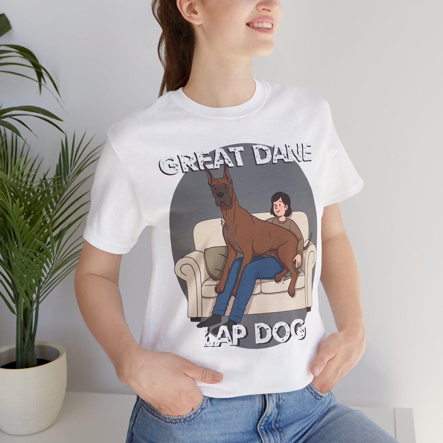 Great Dane Lap Dog Unisex Jersey Tee - Funny Perfect Gift for Dog Lovers - Schmartypants