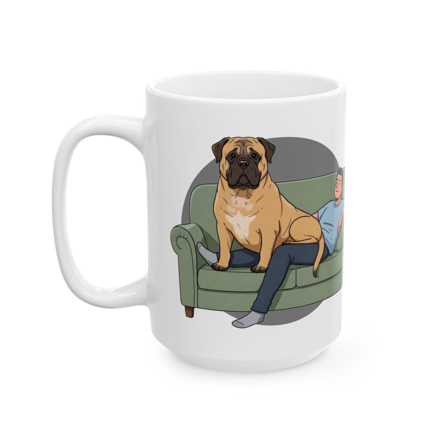 Cozy Mastiff Lover's Ceramic Mug - Perfect Gift for Mastiff Dog Owners, Funny Coffee Cup, Home Decor, Pet Lover Gift, Relaxation Mug - Schmartypants