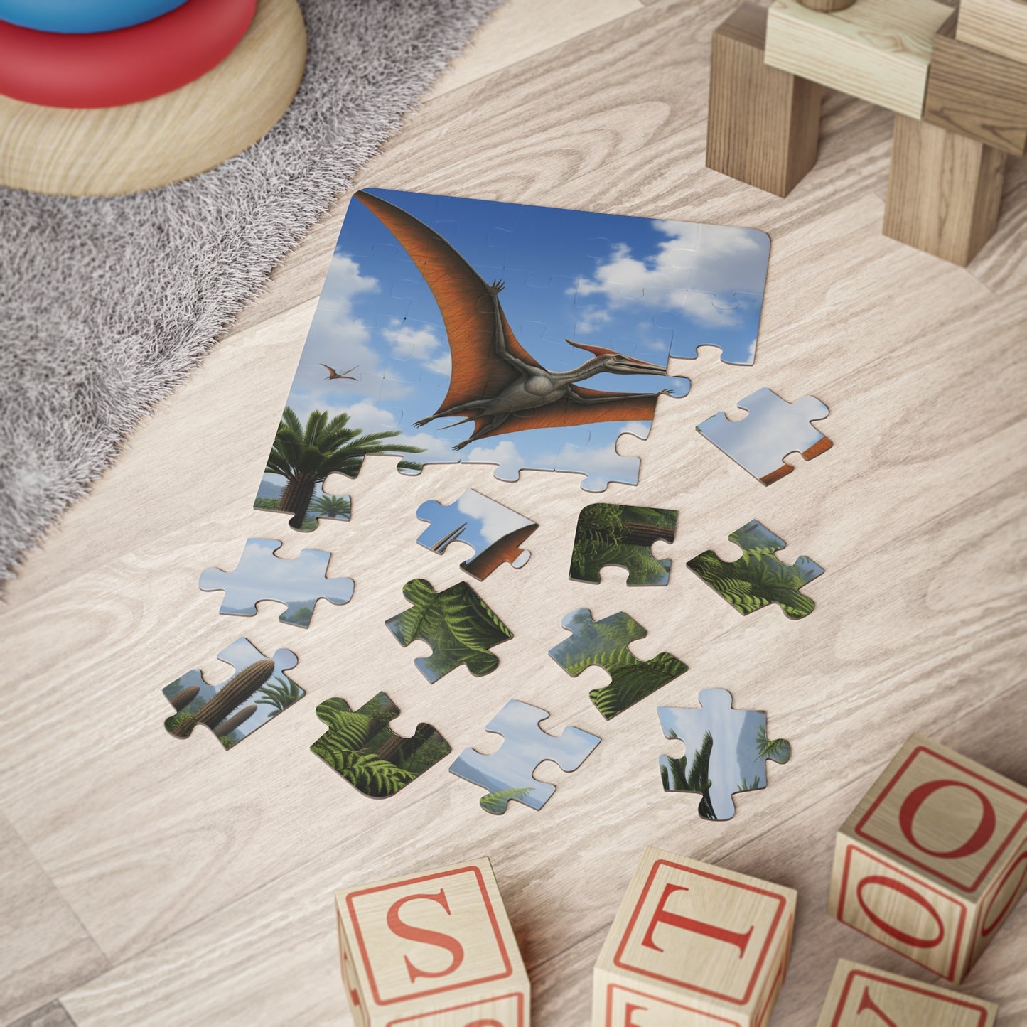 Pterosaur Jurassic Adventure Puzzle for Kids, 30-Piece Dinosaur Theme, Educational Fun, Creative Play, Ideal Gift for Birthdays