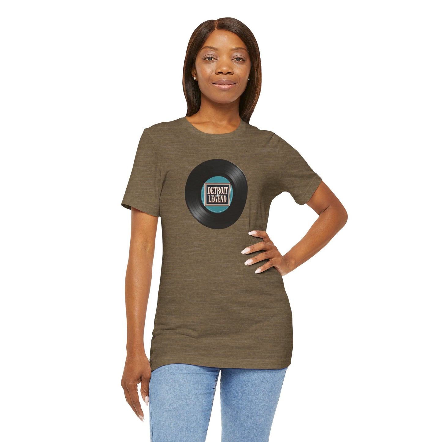 Detroit Legend Vinyl Record Tee, Music Lover Shirt, Unisex Casual Wear, Gift for Music Fans, Retro Record T-Shirt, Motown Shirt