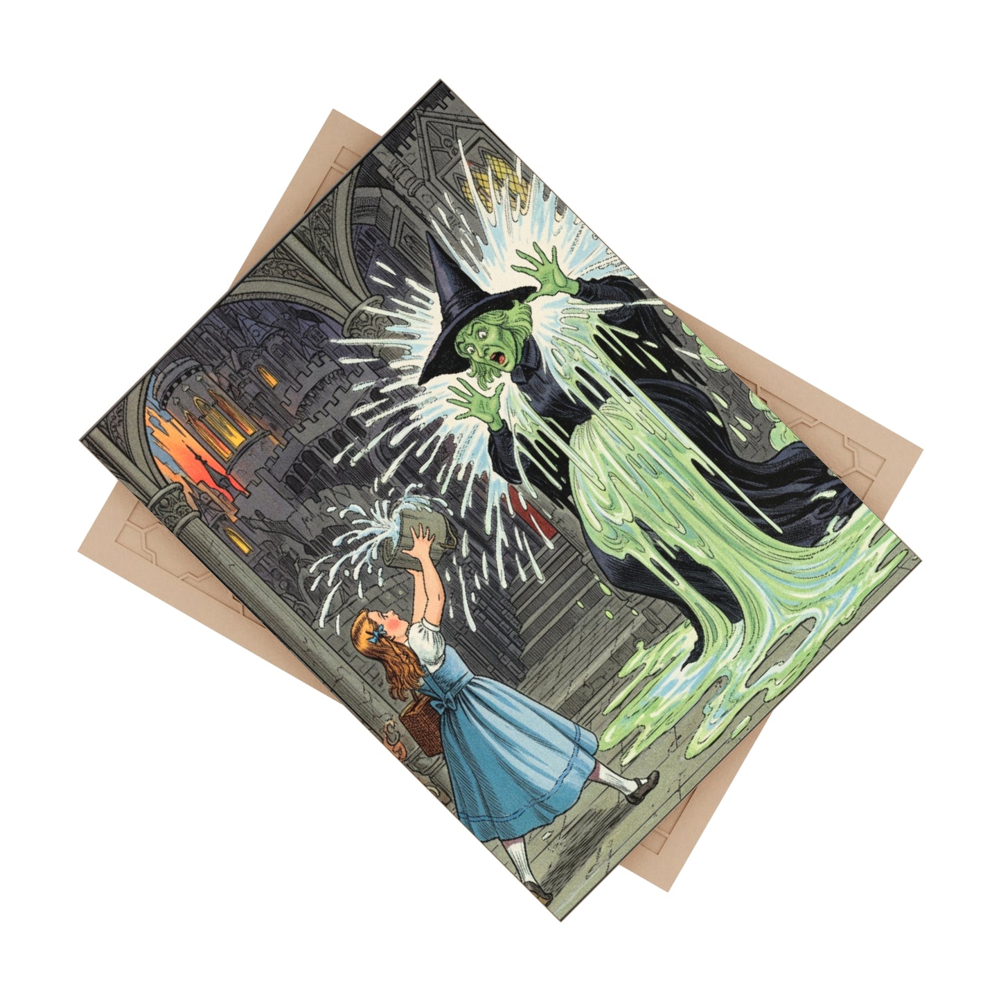 Ceramic Photo Tile, The Wizard of Oz Dorothy Melts the Wicked Witch, Nursery Decor, Baby Shower Gift, Personalized Tile, Child's Bedroom