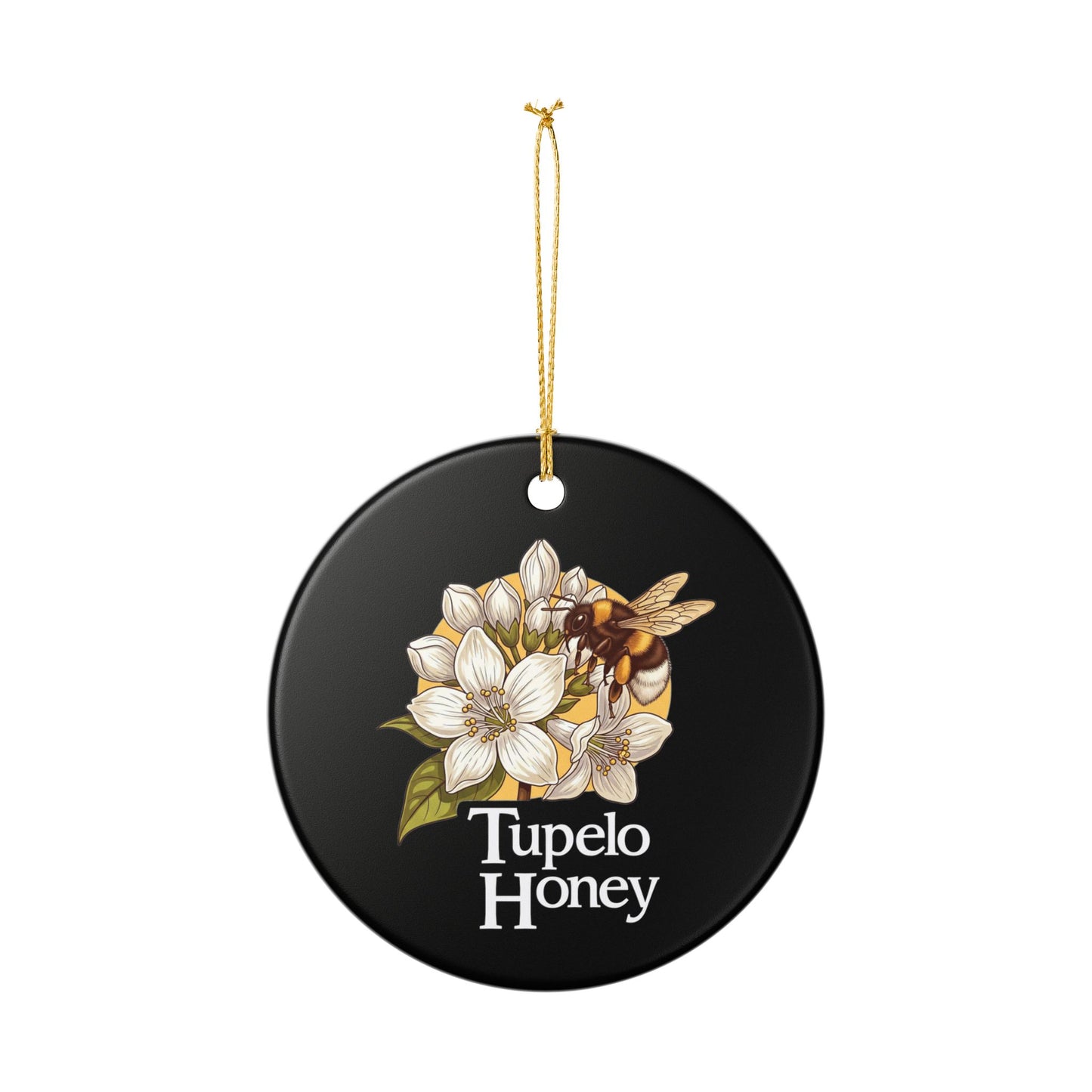 Ceramic Ornament, Tupelo Honey Inspired Van Morrison Song Bumblebee Decoration, Fan Gift, Holiday Decor, Classic Rock Music Lover, Christmas