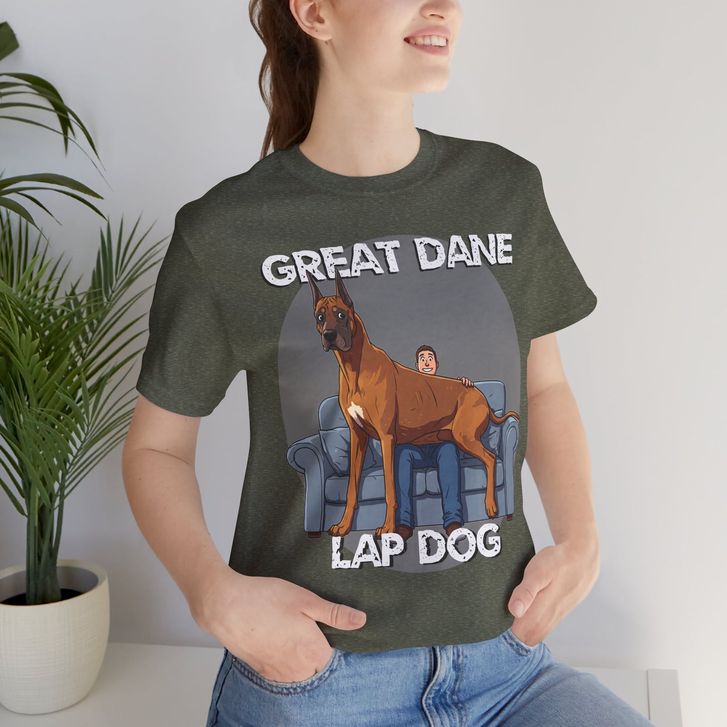 Great Dane Lap Dog Unisex Tee - Hilarious Dog Lover Graphic T-Shirt - Schmartypants