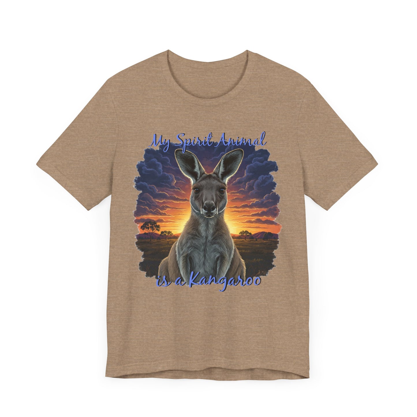 'My Spirit Animal is a Kangaroo' Tee - Unisex Jersey Short Sleeve T-Shirt for Wildlife Lovers, Aussies - Schmartypants