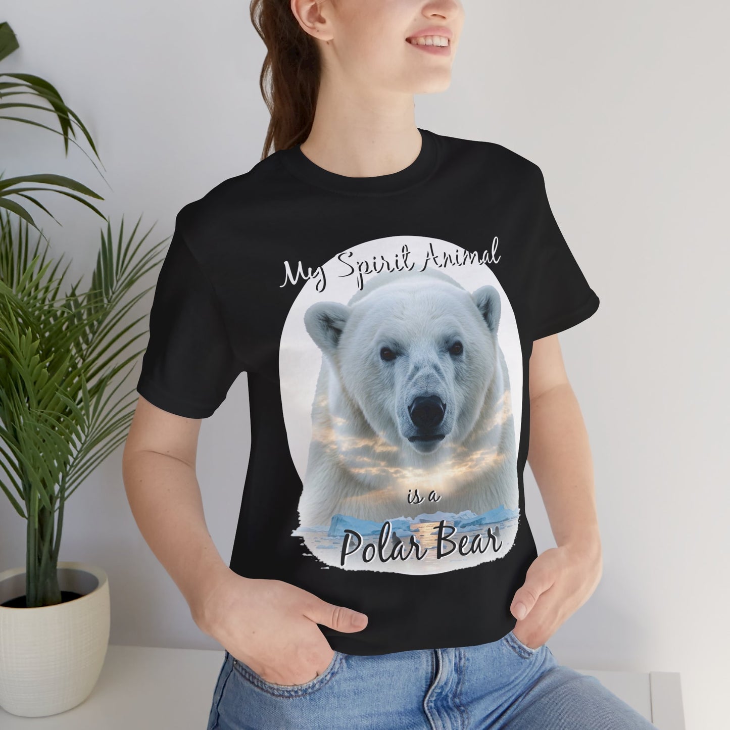 Polar Bear Tee, My Spirit Animal, Wildlife Lover Gift, Alaskan Traveler Shirt, Nature Enthusiast Top, Arctic Wildlife Apparel