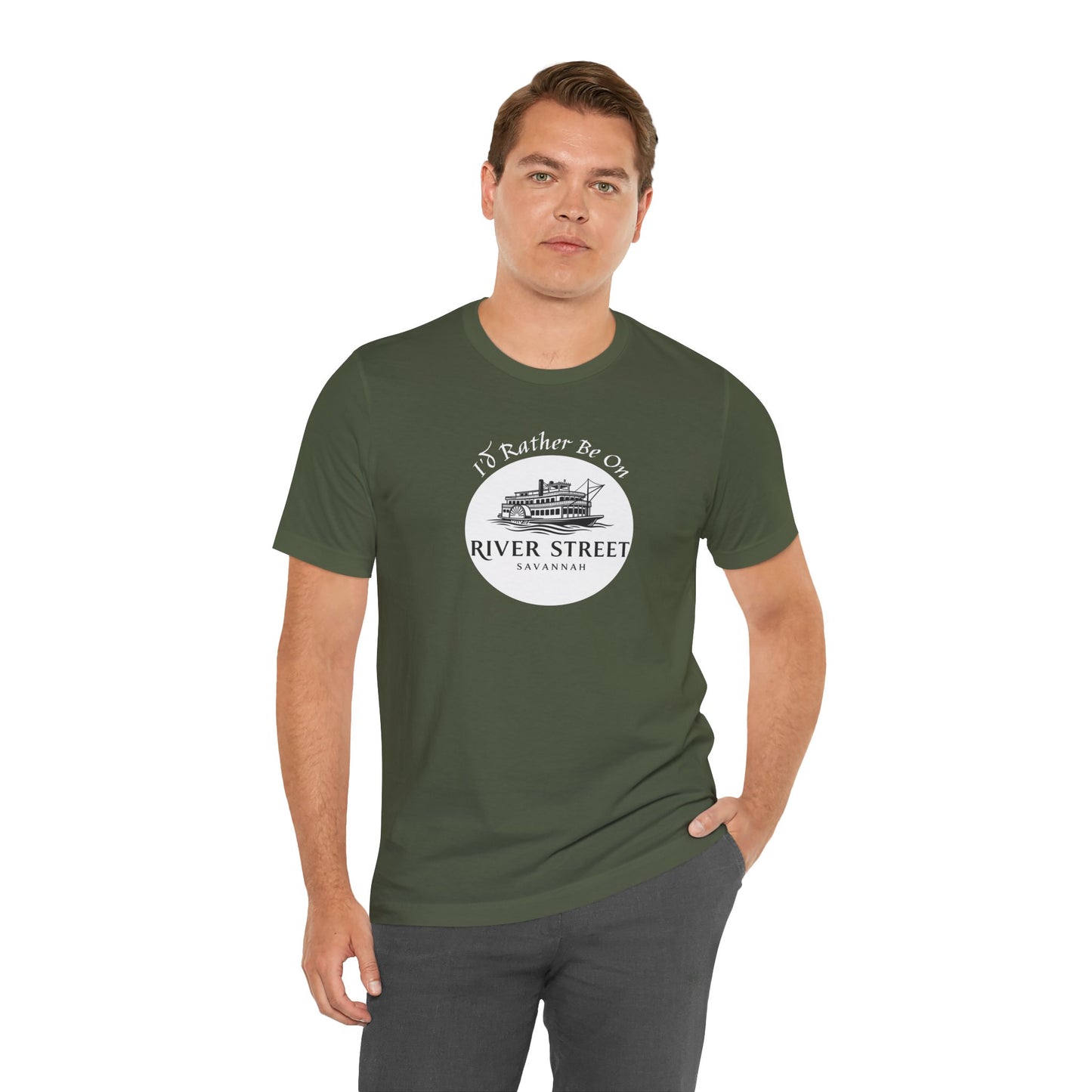 Savannah River Street Tee - I'd Rather Be On River Street, Casual T-Shirt, Travel Lover Gift, Summer Wear, Vacation Apparel, Unique Souvenir