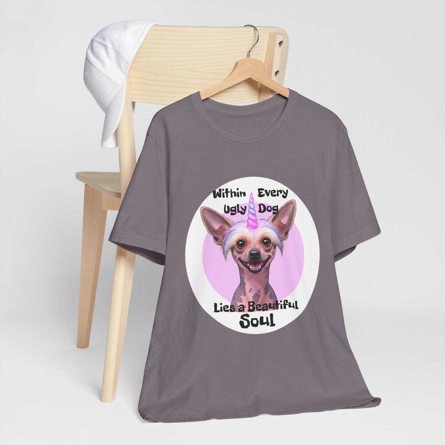 Funny Dog Lover Tee - "Within Every Ugly Dog Lies A Beautiful Soul" Shirt - Chinese Crested Lovers - Schmartypants