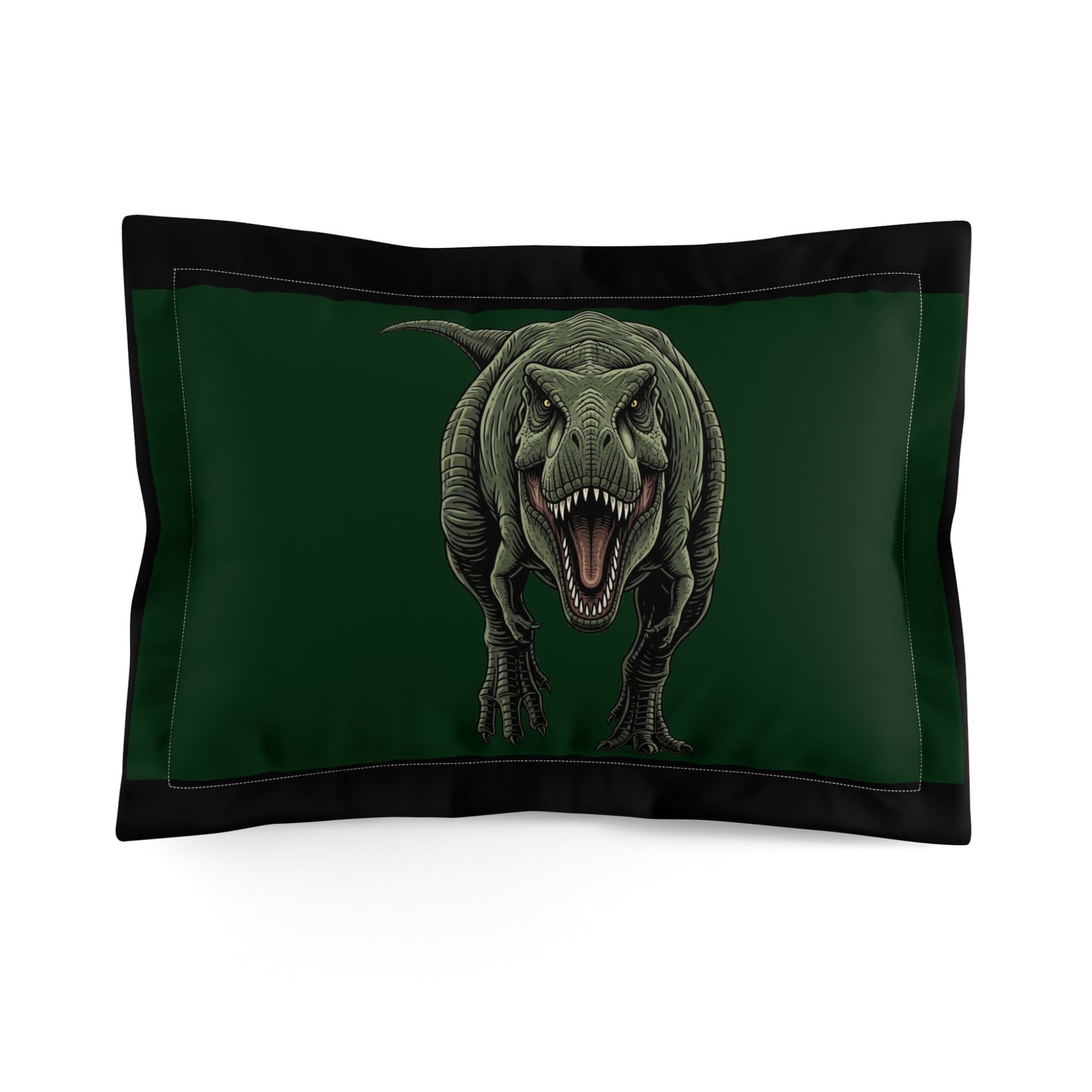 Dinosaur Pillow Sham, Jurassic Bedding Decor, T-Rex Throw Pillow Cover, Fun Kids Room Accessories, Dino-Themed Sleep Decor